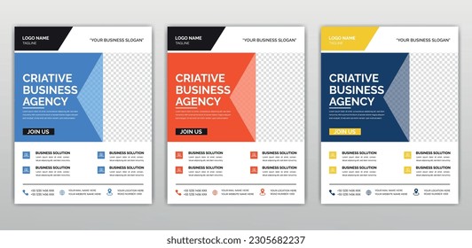 Creative business flyer template design . marketing, business proposal, promotion, advertise, publication, cover page. marketing social media post template.