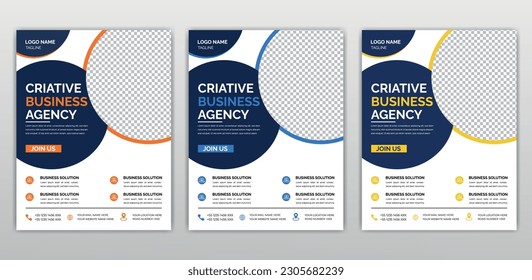 Creative business flyer template design . marketing, business proposal, promotion, advertise, publication, cover page. marketing social media post template.