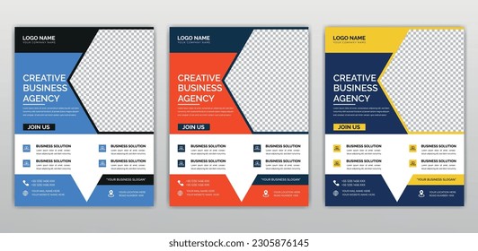 Creative business flyer template design . marketing, business proposal, promotion, advertise, publication, cover page. marketing social media post template.