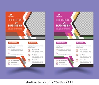 Creative business flyer template design