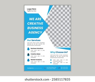 Creative business flyer template design