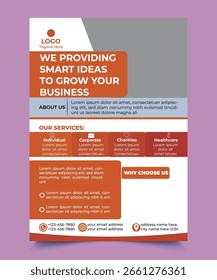 Creative business flyer template design