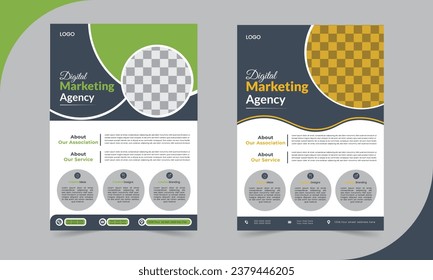 Plantilla de folleto de negocios creativo o usuarios