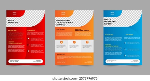 creative business flyer template for event advertising or promotional marketing