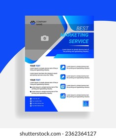 Creative business flyer template layout design in bright color. 