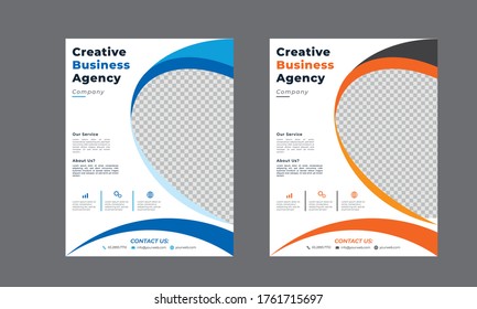 Creative Business Flyer Template Modern Corporate Business Flyer, Multipurpose Flyer, Trendy Cover Brochure Template Vector