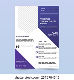 creative business flyer template for professional branding needs. A4 size design, modern layout