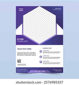 creative business flyer template for professional branding needs. A4 size design, modern layout