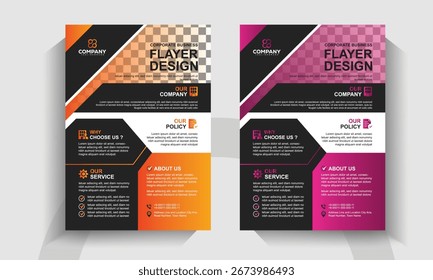 Creative Business Flyer Template. Professional Corporate Layouts for Advertising, Branding and Promotion.