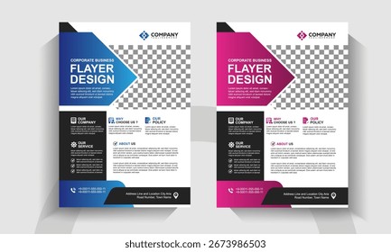 Creative Business Flyer Template. Professional Corporate Layouts for Advertising, Branding and Promotion.