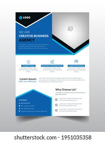 Diseño vectorial de plantilla de volante comercial creativo para folletos, folletos a4, portada y revista, informe anual, ilustración vectorial, afiche, presentación corporativa, portafolio, fácil de usar y editar.