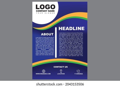 Creative Business Flyer Template Vector Editable and Print ready  vector template in A4 size - Vector