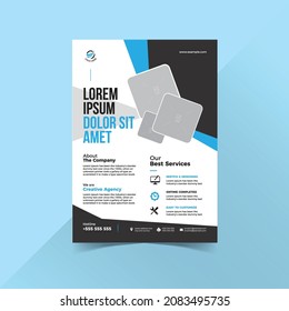 creative business flyer template vector file, new design, official use a4 size