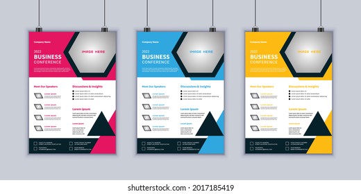 Vorlage für kreatives Business-Flyer, Vektordesign. Modernes Layout. Broschüren-Design. Plakatvorlage. Abstrakter Geschäftsflyer. Modernes Design für Flyer.