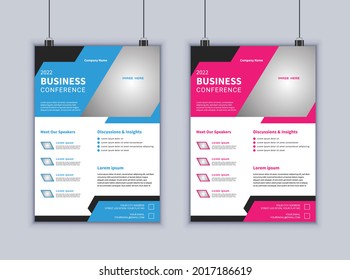 Creative business flyer vector design template. Modern layout. Brochure design. Abstract Business flyer design. 2 page flyer design.