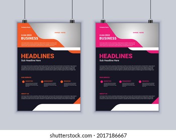 Creative business flyer vector design template. Modern layout. Brochure design. Abstract Business flyer design. 2 page flyer design.