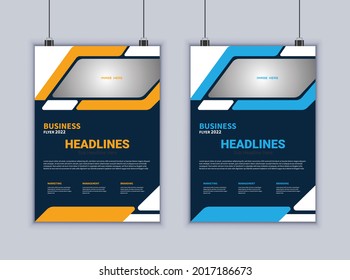 Creative business flyer vector design template. Modern layout. Brochure design. Abstract Business flyer design. 2 page flyer design.