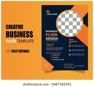 Creative Business Flyer Vector Template 