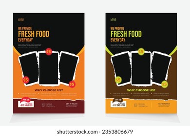 Creative business food flayer design