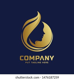 Creative business golden beauty spa cosmetics logo collection