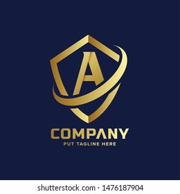 Creative business golden letter initial A logo collection