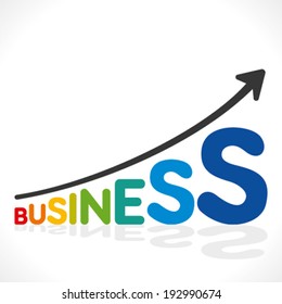 creative business graph is design with business word design concept vector