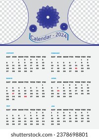 Creative Business Grow up Calendar Design Template