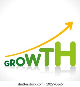 creative business growth graphics design with growth word design concept vector