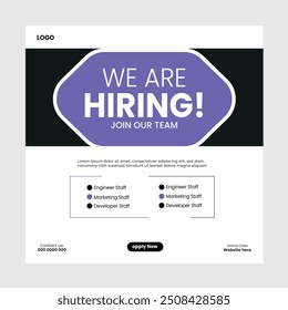 Creative Business Hiring Post Design Template