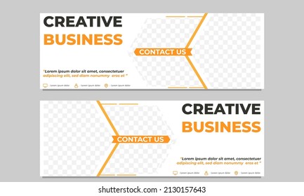 creative business horizontal banner template design
