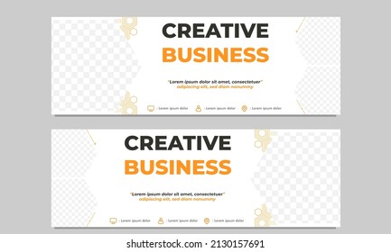 creative business horizontal banner template design