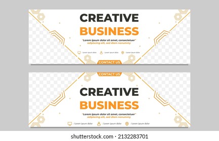 creative business horizontal banner template design