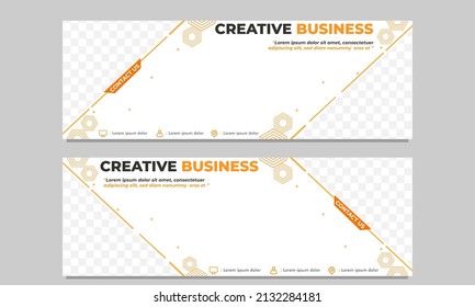 creative business horizontal banner template design