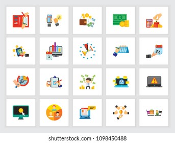 Creative business icon set. Can be used for topics like company, strategy, statistics, audit