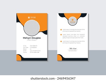 Creative business id card design template, Vector illustrator