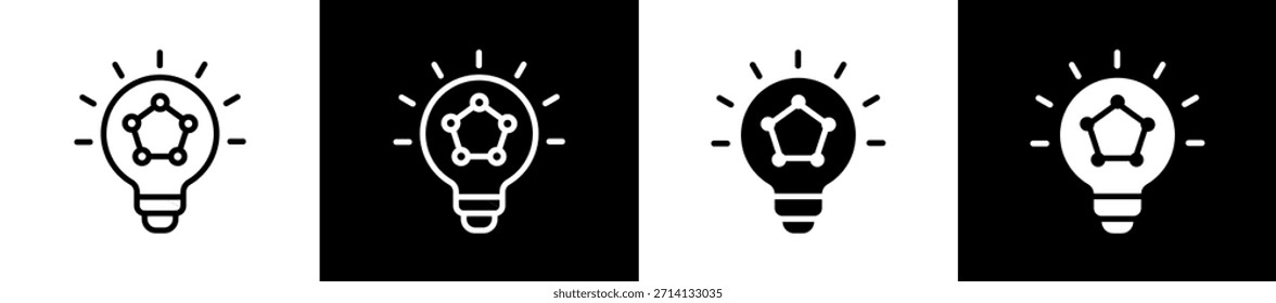 Línea creativa de la idea del negocio en estilo del icono del glifo en blanco y fondo