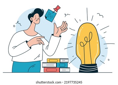 Creative business idea people teamwork abstract line art concept set collection. Design graphic element vector illustration
