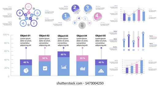 Creative business infographic design for analysis concept. Can be used for workflow layout, annual report, web design. Option chart, process chart, organizational graph, flowchart, pie chart