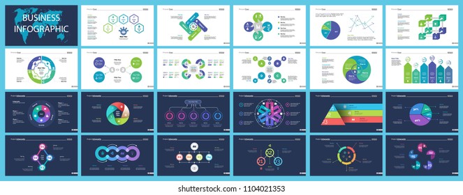 Creative business infographic design for development concept. Can be used for workflow layout, annual report, web design. Process chart, option chart, flowchart, donut chart, organizational graph