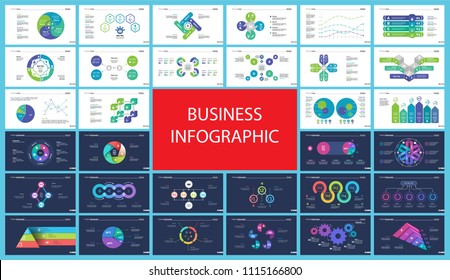 Creative business infographic design for development concept. Can be used for workflow layout, annual report, web design. Process chart, option chart, flowchart, donut chart, organizational graph