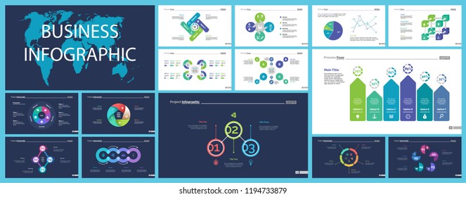 Creative business infographic design for development concept. Can be used for workflow layout, annual report, web design. Process chart, option chart, flowchart, donut chart, organizational graph