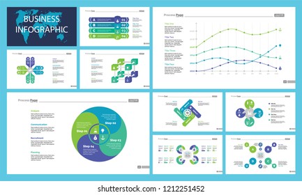 Creative business infographic design for development concept. Can be used for workflow layout, annual report, web design. Process chart, option chart, flowchart, donut chart, organizational graph