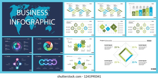 Creative business infographic design for development concept. Can be used for workflow layout, annual report, web design. Process chart, option chart, flowchart, donut chart, organizational graph