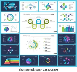 Creative business infographic design for development concept. Can be used for workflow layout, annual report, web design. Process chart, option chart, flowchart, donut chart, organizational graph
