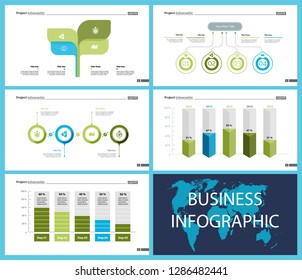 Creative business infographic design for development concept. Can be used for workflow layout, annual report, web design. Process chart, option chart, flowchart, donut chart, organizational graph
