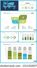Creative business infographic design for development concept. Can be used for workflow layout, annual report, web design. Process chart, option chart, flowchart, donut chart, organizational graph