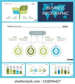 Creative business infographic design for development concept. Can be used for workflow layout, annual report, web design. Process chart, option chart, flowchart, donut chart, organizational graph