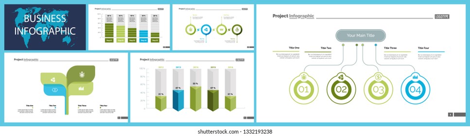 Creative business infographic design for development concept. Can be used for workflow layout, annual report, web design. Process chart, option chart, flowchart, donut chart, organizational graph