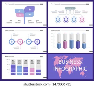 Creative business infographic design for development concept. Can be used for workflow layout, annual report, web design. Process chart, option chart, flowchart, donut chart, organizational graph