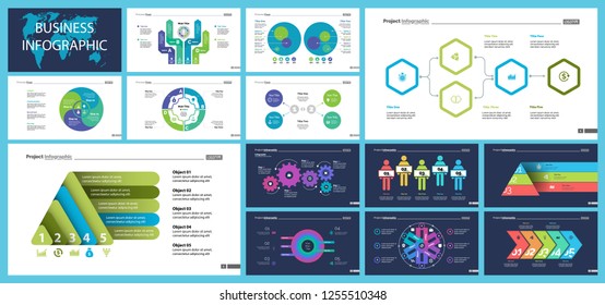 Creative business infographic design for management concept. Can be used for workflow layout, annual report, web design. Process chart, option chart, flowchart, donut chart, comparison, bar graph